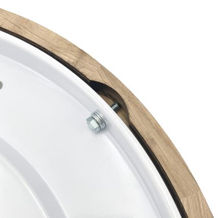 Lámpara de techo LED OAK SMOKY SLIM LED/36W/230V 4000K diámetro 47 cm roble/marrón oscuro