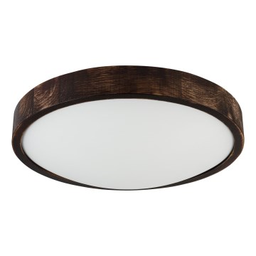 Lámpara de techo LED OAK SMOKY SLIM LED/36W/230V 4000K Ø 37 cm roble/marrón oscuro