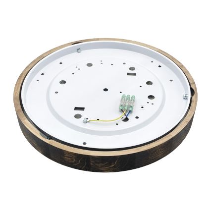 Lámpara de techo LED OAK SMOKY SLIM LED/36W/230V 4000K Ø 37 cm roble/marrón oscuro
