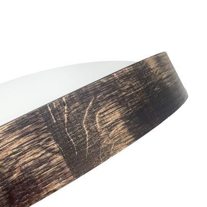 Lámpara de techo LED OAK SMOKY SLIM LED/36W/230V 4000K Ø 37 cm roble/marrón oscuro