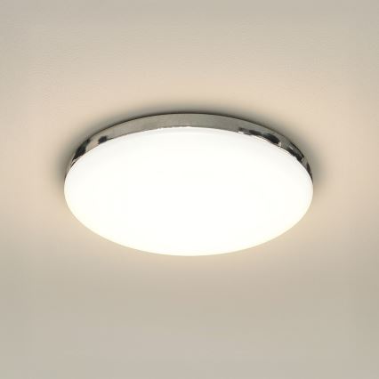 Lámpara de techo LED para baño MAYA LED/15W/230V Ø 33 cm IP44, cromo brillante