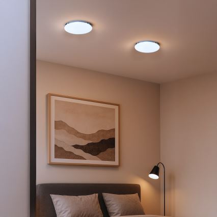 Lámpara de techo LED para baño MAYA LED/15W/230V Ø 33 cm IP44, cromo brillante