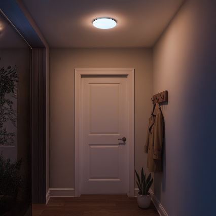 Lámpara de techo LED para baño MAYA LED/15W/230V Ø 33 cm IP44, cromo brillante