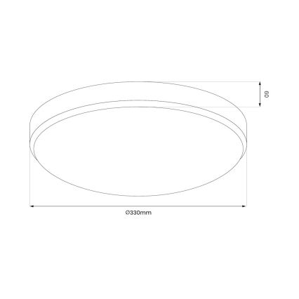 Lámpara de techo LED para baño MAYA LED/15W/230V Ø 33 cm IP44, cromo brillante