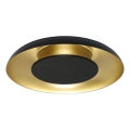 Lámpara de techo LED PIATTINO LED/30W/230V 3000/4000/6000K Ø 40 cm negro/dorado