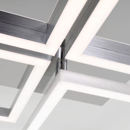 Lámpara de techo LED regulable 42W/230V 3000K cromo mate