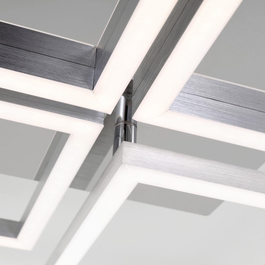 Lámpara de techo LED regulable 42W/230V 3000K cromo mate