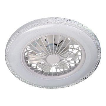 Lámpara de techo LED regulable con ventilador GHANA LED/24W/230V 3000-6500K blanco/negro + mando a distancia
