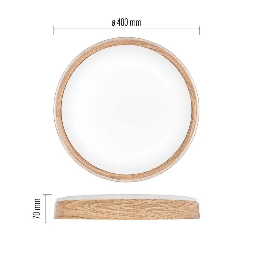 Lámpara de techo LED regulable ILVI LED/30W/230V 2700-6500K Ø 40 cm beige + mando a distancia