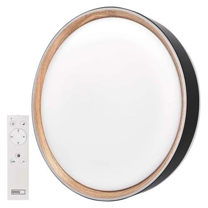 Lámpara de techo LED regulable ILVI LED/45W/230V 2700-6500K Ø 50 cm negro/beige + mando a distancia