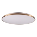 Lámpara de techo LED regulable KERN LED/80W/230V 3000/4000/6000K diámetro 80 cm dorada + mando a distancia