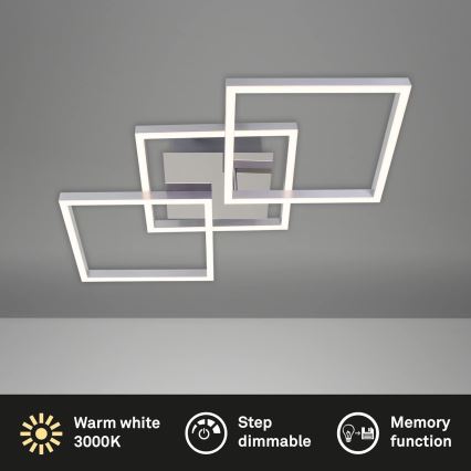 Lámpara de techo LED regulable LED/36W/230V 3000K cromo mate