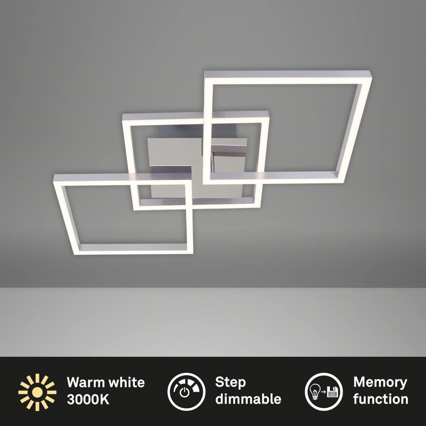 Lámpara de techo LED regulable LED/36W/230V 3000K cromo mate