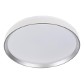 Lámpara de techo LED regulable LIXAN LED/65W/230V 3000-6500K diámetro 48,6 cm blanco/plata + mando a distancia