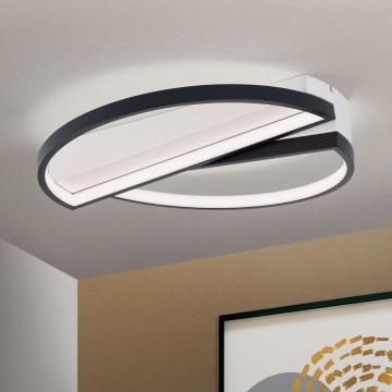 Lámpara de techo LED regulable OLGA LED/28W/230V negro/blanco