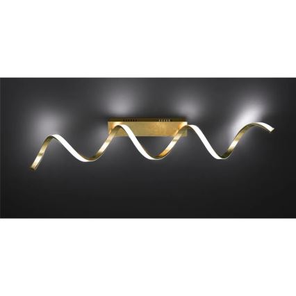 Lámpara de techo LED regulable RUSSEL LED/32W/230V dorada