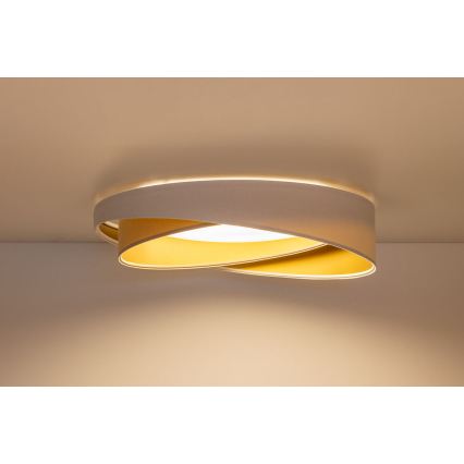Luminaria de techo regulable SMART GALAXY MODERN LED/24W/230V 3000-6500K Ø 55 cm blanca/beige/dorada + mando a distancia
