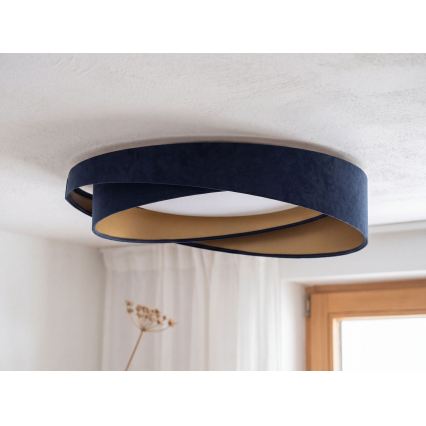 Lámpara de techo LED regulable SMART GALAXY MODERN LED/24W/230V 3000-6500K Ø 55 cm azul/dorado + mando a distancia