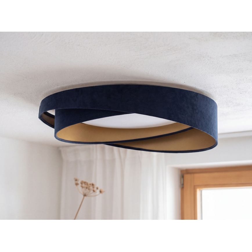 Lámpara de techo LED regulable SMART GALAXY MODERN LED/24W/230V 3000-6500K Ø 55 cm azul/dorado + mando a distancia