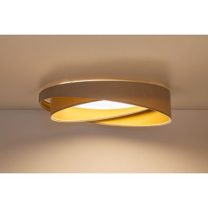 Lámpara de techo LED regulable SMART GALAXY MODERN LED/24W/230V 3000-6500K diámetro de 55 cm beige/dorado + mando a distancia