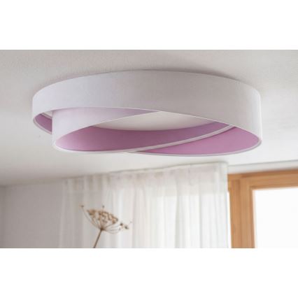 Lámpara de techo LED regulable SMART GALAXY MODERN LED/24W/230V 3000-6500K diámetro 55 cm blanco/morado + mando a distancia