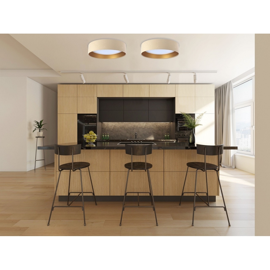 Lámpara de techo LED regulable SMART GALAXY LED/24W/230V diámetro 44 cm beige/dorado 3000-6500K + mando a distancia
