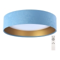 Lámpara de techo LED regulable SMART GALAXY LED/24W/230V diámetro 44 cm azul claro/dorado 3000-6500K + mando a distancia