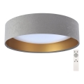 Lámpara de techo LED regulable SMART GALAXY LED/24W/230V diámetro 44 cm gris/dorado 3000-6500K + mando a distancia