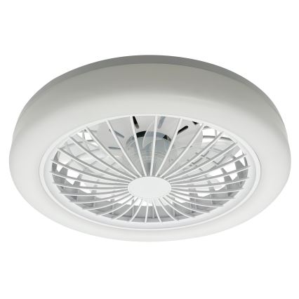LED RGBW Lámpara de techo regulable con ventilador ZAMBIA LED/24W/230V 3000-6500K blanca + mando a distancia