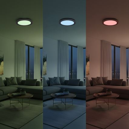 Plafón LED RGBW regulable MELO LED/36W/230V 3000-6000K Ø 39 cm blanco + mando a distancia