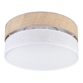 Lámpara de techo LED SIRJA BOHO LED/20W/230V 4000K diámetro 35 cm beige/blanca
