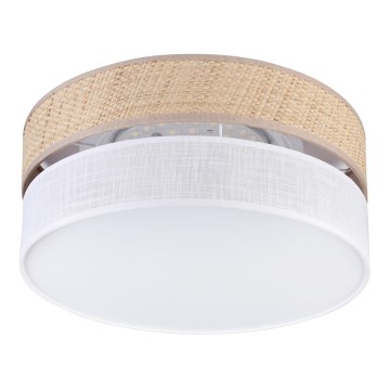 Lámpara de techo LED SIRJA BOHO LED/20W/230V 4000K diámetro 35 cm beige/blanca
