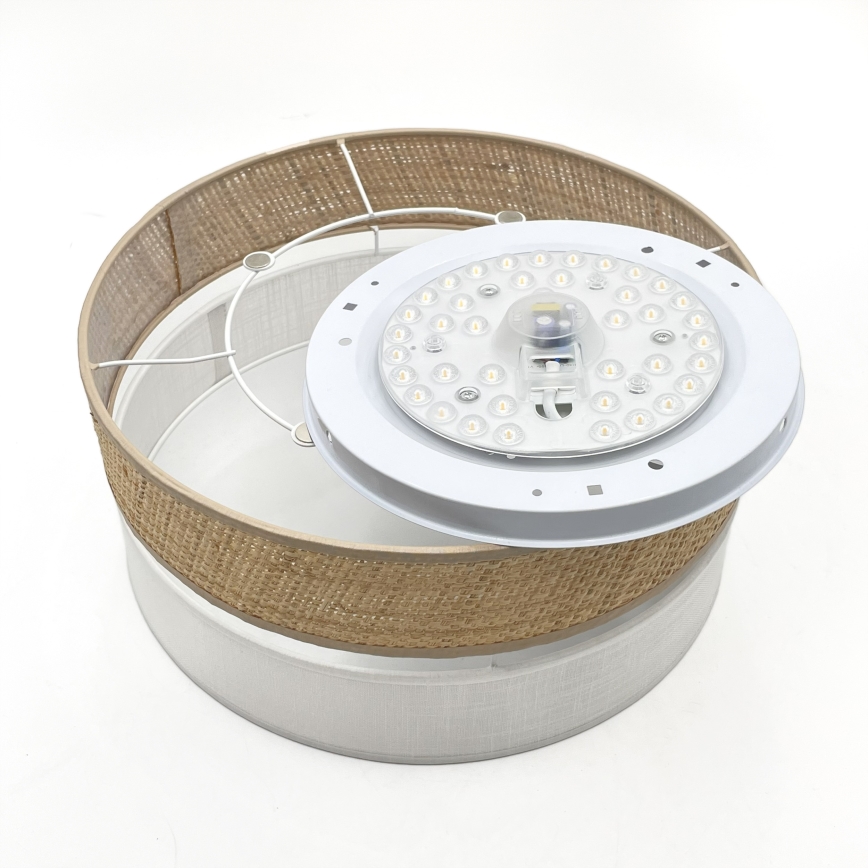 Lámpara de techo LED SIRJA BOHO LED/20W/230V 4000K diámetro 35 cm beige/blanca