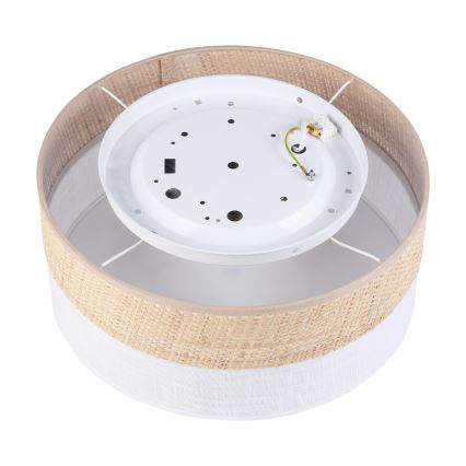 Lámpara de techo LED SIRJA BOHO LED/20W/230V 4000K Ø 35 cm beige/blanca