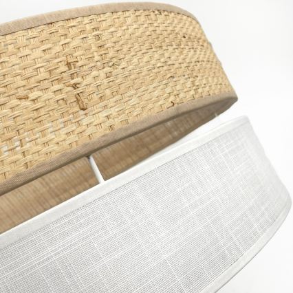 Lámpara de techo LED SIRJA BOHO LED/36W/230V 4000K Ø 45 cm beige/blanco