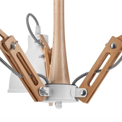 Lámpara de techo empotrada MARCELLO 3xE27/60W/230V haya