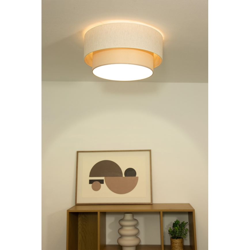 Lámpara de techo NATIA 1xE27/60W/230V diámetro 45 cm crema