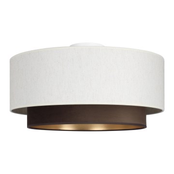 Lámpara de techo NATIA 1xE27/60W/230V Ø 45 cm blanca/marrón