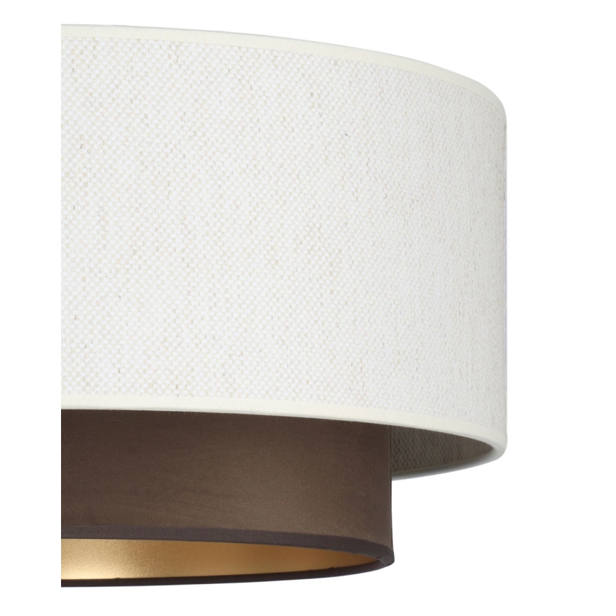 Lámpara de techo NATIA 1xE27/60W/230V Ø 45 cm blanca/marrón