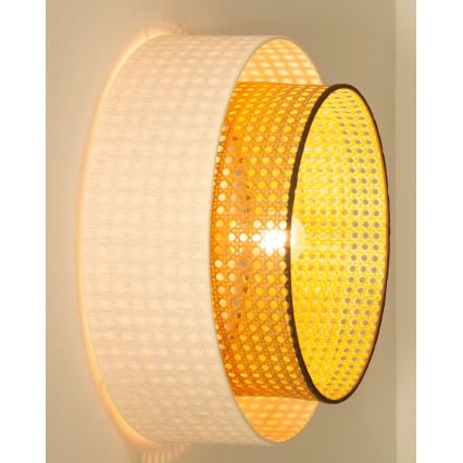 Lámpara de techo NATIA 1xE27/60W/230V Ø 45 cm blanco/marrón