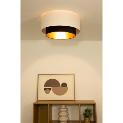 Lámpara de techo NATIA 1xE27/60W/230V Ø 45 cm blanco/negro