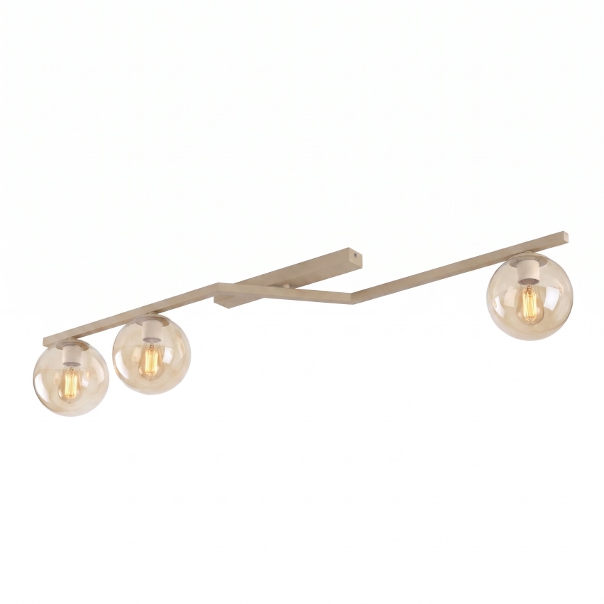 Lámpara de techo NATON 3xE14/10W/230V beige/ahumado beige