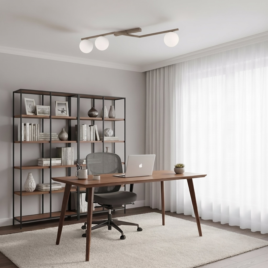 Lámpara de techo NATON 3xE14/10W/230V beige/blanco