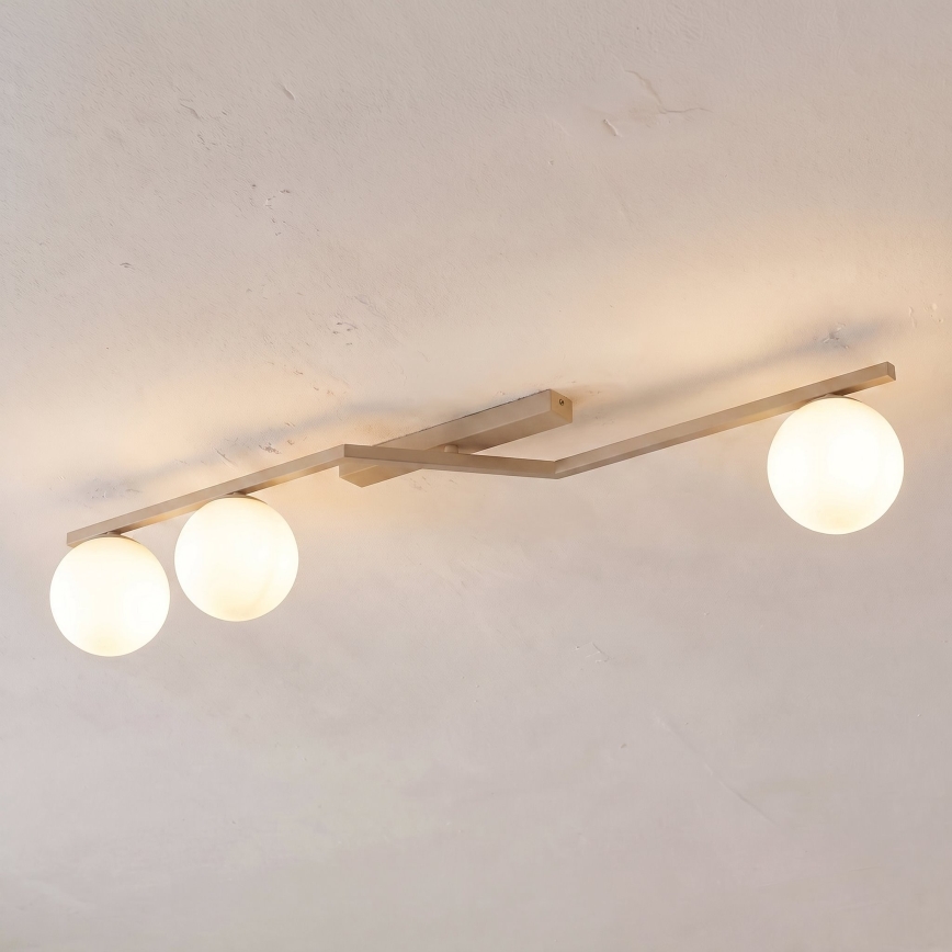 Lámpara de techo NATON 3xE14/10W/230V beige/blanco