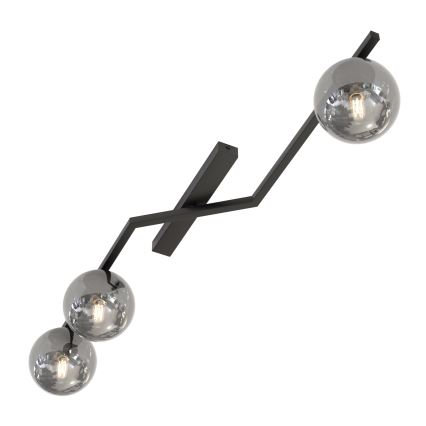 Lámpara de techo NATON 3xE14/10W/230V negro/ahumado