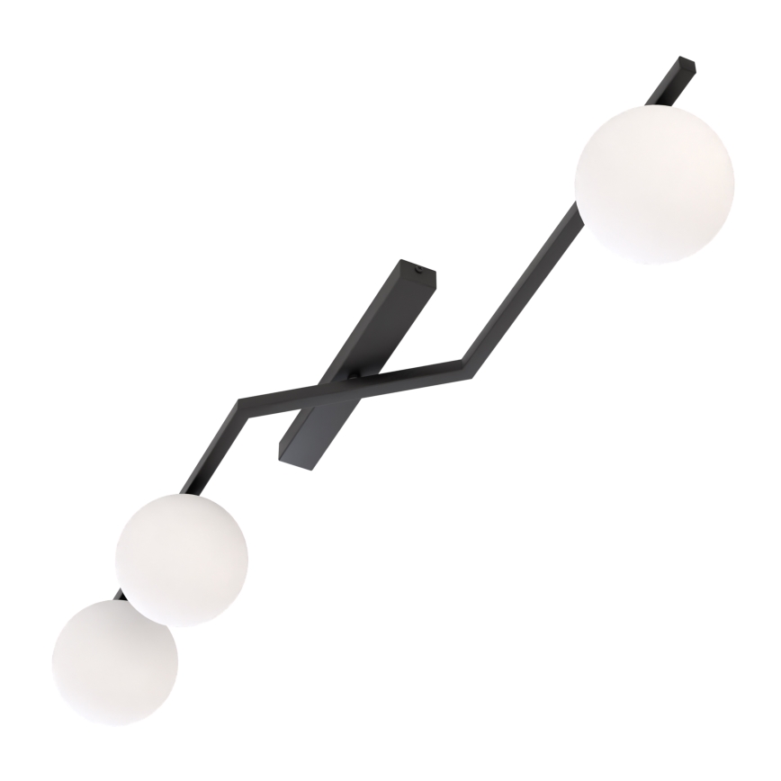 Lámpara de techo NATON 3xE14/10W/230V negro/blanco