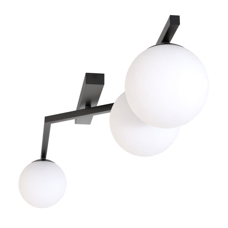 Lámpara de techo NATON 3xE14/10W/230V negro/blanco