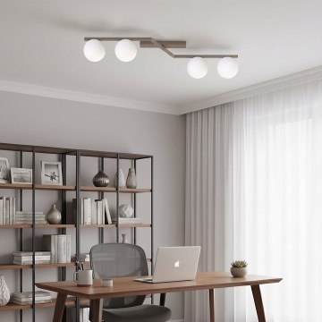 Lámpara de techo NATON 4xE14/10W/230V beige/blanco