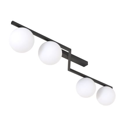 Lámpara de techo NATON 4xE14/10W/230V negra/blanca