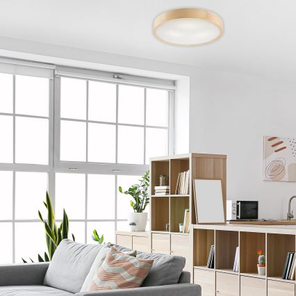 Lámpara de techo NATURAL 3xE27/60W/230V, diámetro 47,5 cm, madera de pino